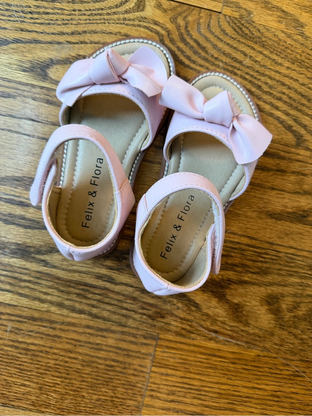 Felix & Flora Toddler Blush Pink Bow Sandals
